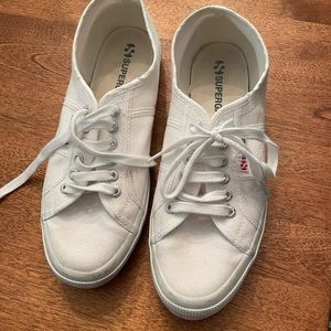 EUC Superga white sneakers. Size 41.5. Worn twice. Never washed